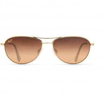Maui Jim Baby Beach Polarized Brow Bar Aviator Sunglasses, 56mm, Gold/Bronze Gradient, Size: One Size