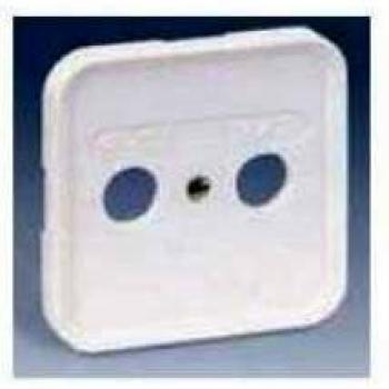 Placa de toma r-tv marfil Simon 31