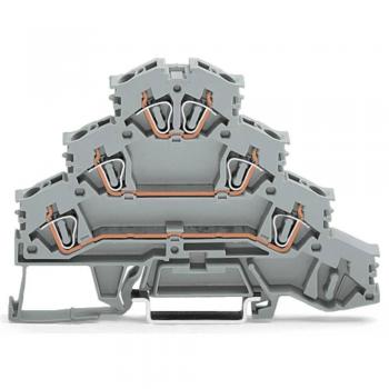 WAGO Morsetto passante quadruplo 6 mm a molla 50 pz
