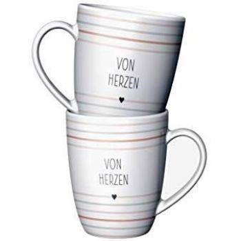 La Vida 950623 Becher mit Herzmotiv (1 Stück)