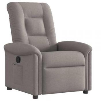 Vidaxl Silla de Tela Negro/Gris Claro/Marrón Oscuro