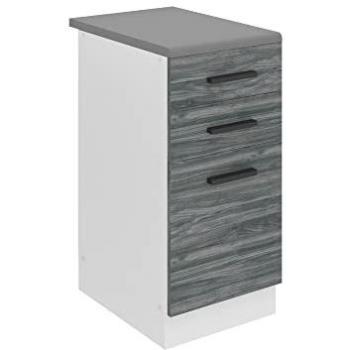 BELINI Meuble Bas de Cuisine, Plan de Travail SDSZ, 51,6x40x85 cm, 2 Tiroirs, 1 Porte, Chêne Glamour