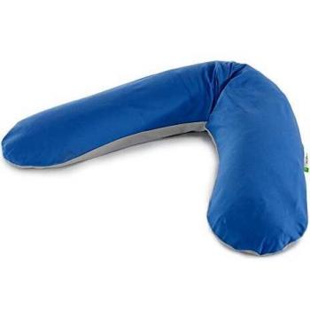 Theraline Das Original Stillkissen Jersey BIO-Qualität 95 Grau-Mittelblau