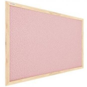 Décoration Murale Liège Rose Pastel, Cadre Bois 60x40 cm