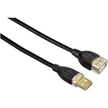 3‑Metre USB A‑Plug to A‑Socket Extension, Hama Black