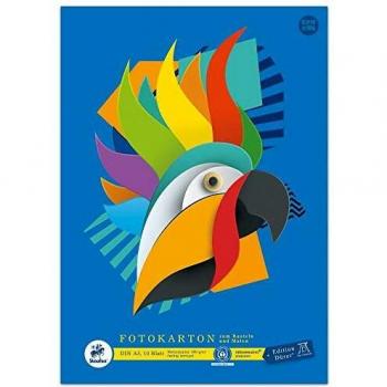 Fotokartonblock A3 300g, 10 Blatt sortiert
