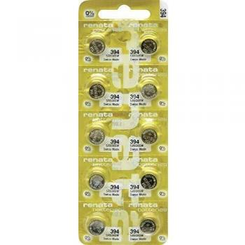 Pile au bouton 394 en argent oxyde Renata à 84 mAh et 1,55 V avec 10 unités