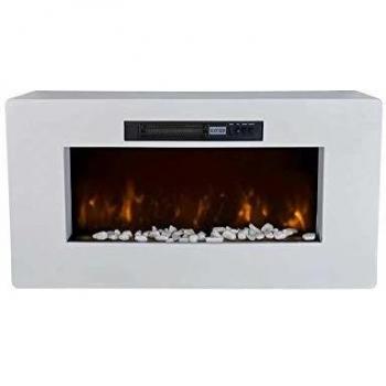Mueble Chimenea Eléctrica Efecto Llama LEDs Meribel 2000 W