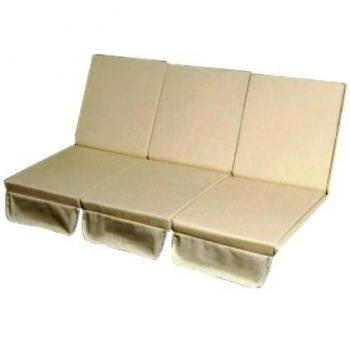 Cuscino per dondolo 3 posti beige 180 gr con volant