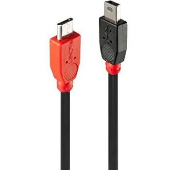 Lindy Cavo USB 2.0 Micro‑B to Mini‑B OTG 0,5 m Nero