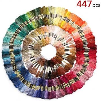 Ensemble de fils à broder 447 pièces pour artisanat