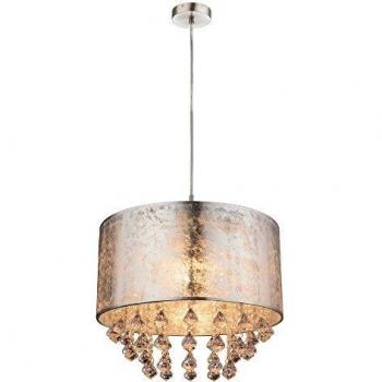 Silver Fabric Hanging Pendant by Globo