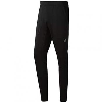 Reebok Herren Workout Melange Double Knit Pant Laufbekleidung Trainingshose Schwarz