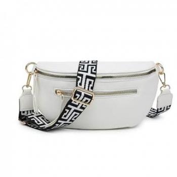 Women's Canvas Tassel Sling Hip Bag – Classic White