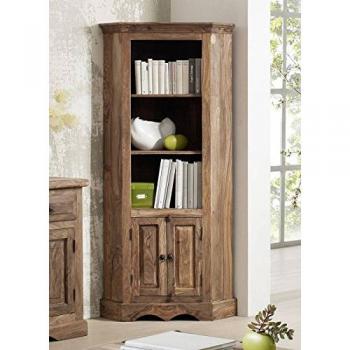 Leeds #13 Palisander‑Regal in Grau, 183 × 85 × 58 cm, massives Holz, geölt