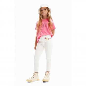 Legging Blanc Marguerites Desigual 13/14 Fille
