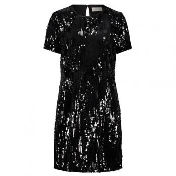 Cartoon Kurzarm Pailletten-Kleid