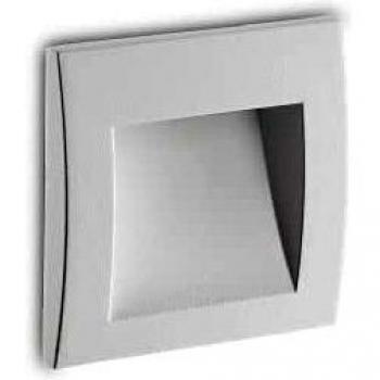 Netlighting Wire LED Outdoor Square Recessed Wall Light White IP65 3000K