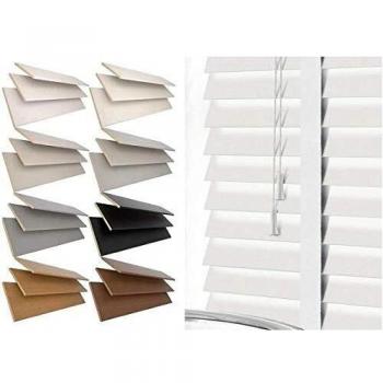 Smooth Faux Wood TRIMMABLE Blinds (90cm width x 150cm drop)