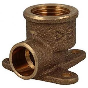 Raccord de soudures en laiton rouge RG‑18, ½″, 4472 g – Coude mural – WG906