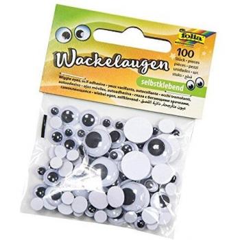 Folia Wackelaugen, Größen sortiert, selbstklebend