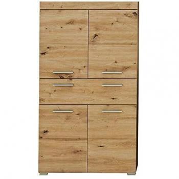 Hochschrank Amanda, 73 x 132 x 31 cm, Asteiche mit Schubkasten