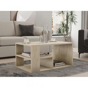 Mesa de centro rectangular Eros travertino 80 cm