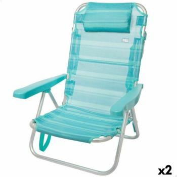Chaises de Plage Pliantes Turquoise par Aktive (2 pièces)