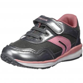 Geox B Todo Girl E Sneakers Bambini Grigio Chiaro con Lacci e Suola Antishock