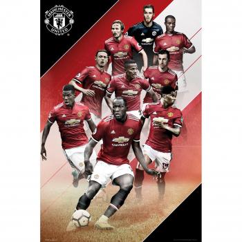 Manchester United FC 17/18 Spieler‑Bilderposter – Großformat 61 × 91,5 cm