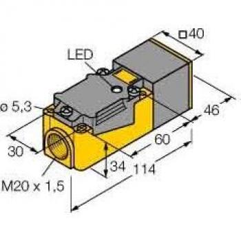 Turck Sensor Ind. Quad. 40 mm Ni20‑CP40‑