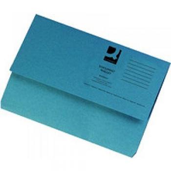 Q-Connect Document Wallet Foolscap Blue Pack of 50 KF23011 KF23011