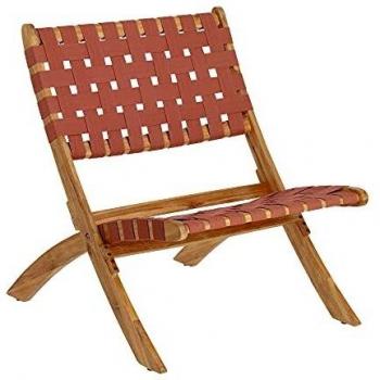 Kave Home Chabeli Klappstuhl in Akazienholz und Koord in Terracotta FSC 100%