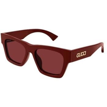 Acetate Bordeaux‑Red GG1835S 003 Unisex Sunglasses – 52 mm