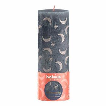 Bolsius Stompkaars met Print Leisteenblauw 19 cm