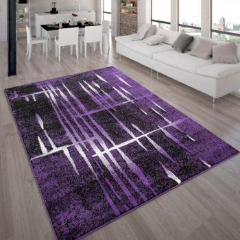 Paco Home tapis tendance lilas violet crème moucheté 60x100 cm
