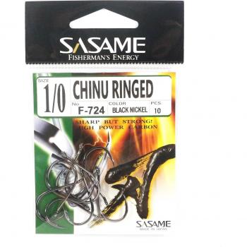 Gancio Chinu Offset Anellato Sasame F-724 Nero 1/0