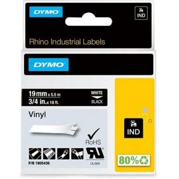 Cassetta VH-BW Nastro Vinile 19mm Compatibile Dymo Rhino Pro