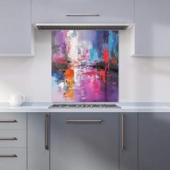 WRT Ltd Poppies Suitcase – Vibrant Metropolis Kitchen Splashback (700 × 750 mm)