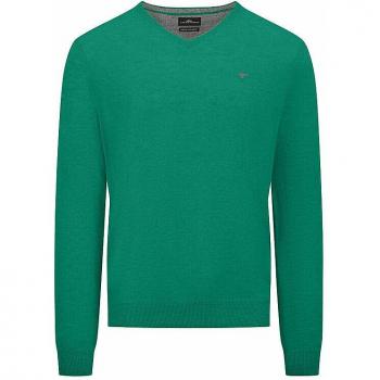 Fynch-Hatton V-Pullover in Hellgrün, Herren, XXL