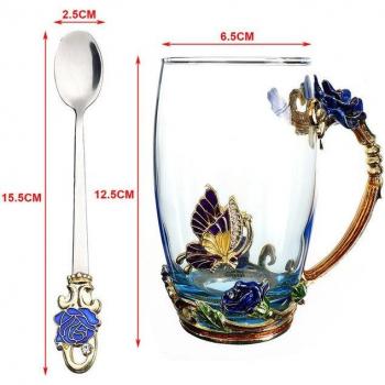 Muttertags Geschenk: Rose Glas Tasse