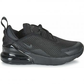 Nike Air Max 270 Kids Shoes Triple Black 12K