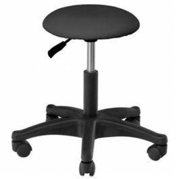 Svart Rund Arbetsstol AM-312 – Klinikhjulspall