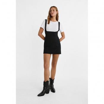 XS Stradivarius Black Mini Strappy Dress
