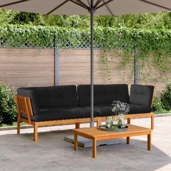 Acacia Forest Corner Sofas with Cushions – 2 Pack