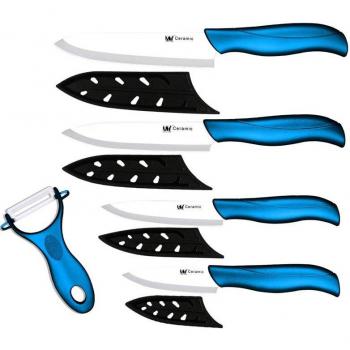 Kit de Chef XYJ – Cuchillos Cerámicos + Pelador 5‑Piezas