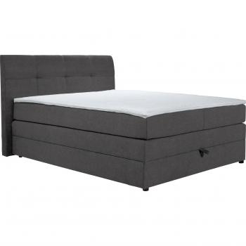 Komfortables Boxspringbett Finja in Anthrazit