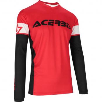 Acerbis MX J‑Track Inc 2.0 – Motorsport‑Jersey Schwarz-Rot, Größe M, für Männer