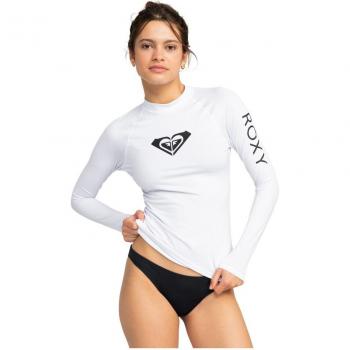 Roxy Whole Hearted Lycra, manica lunga, bianco