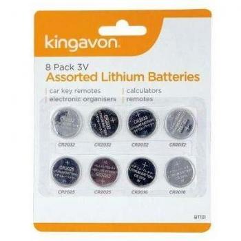 ASSORTED 3V LITHIUM BATTERIES 8 PACK CR2032 CR2025 CR2016 BRAND NEW SEALED